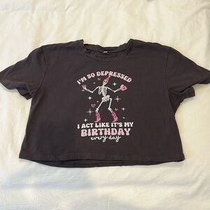 Taylor Swift "I’m So Depressed I Act like It’s My Birthday Everyday" Crop Top
